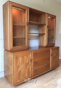 Stunning Ercol Windsor Sideboard Display Cabinet Retro Vintage