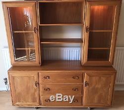 Stunning Ercol Windsor Sideboard Display Cabinet Retro Vintage