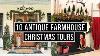 10 Christmas Antique Farmhouse Home Tours Music Only