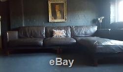 117 Chesterfield vintage 3 seater Leather brown Corner Suite courier av