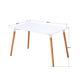 120x80cm Dining Table Wooden Legs Vintage Style White Dining/living Room New