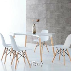 120X80CM Dining Table Wooden Legs Vintage Style White Dining/Living Room New
