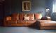 132 Chesterfield Vintage 4 Seater Leather Tan Club Brown Corner Suite Courier Av