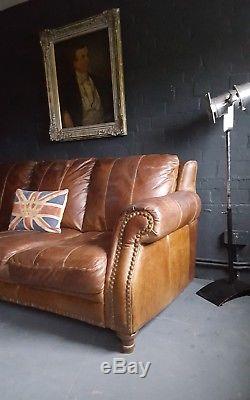 134 Chesterfield vintage 3 seater leather Club brown courier av