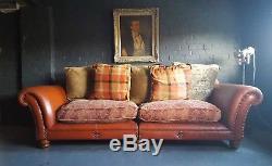 156 Chesterfield Vintage Tetrad 3 Seater Club leather Suite courier av