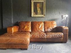 15 Chesterfield vintage 3 seater leather tan Club brown Corner suite courier av