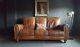 168 Chesterfield Leather Vintage & Distressed 3 Seater Sofa Tan Brown Courier Av