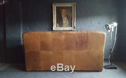 168 Chesterfield Leather vintage & distressed 3 Seater Sofa tan brown Courier av