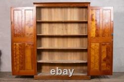 1910 Vintage Pitch Pine Tall Cupboard With Multiple Storage Shelves