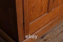 1910 Vintage Pitch Pine Tall Cupboard With Multiple Storage Shelves