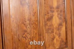 1910 Vintage Pitch Pine Tall Cupboard With Multiple Storage Shelves