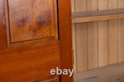 1910 Vintage Pitch Pine Tall Cupboard With Multiple Storage Shelves 1910 Vintage Pitch Pine Tall Cupboard With Multiple Storage Shelves