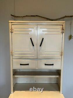 1930s vintage cream enamel retro kitchen unit