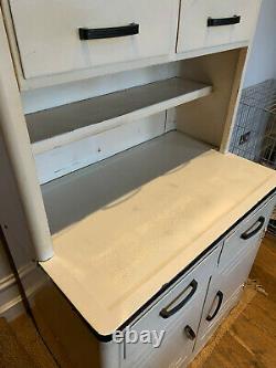 1930s vintage cream enamel retro kitchen unit