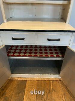 1930s vintage cream enamel retro kitchen unit