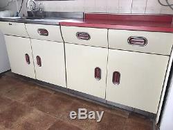 1950's Original English Rose Aluminium Kitchen Units