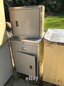 1950s 1960s Retro Metal Kitchen Cabinet Sink Unit Cupboards Vintage Kitchen