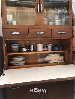 1950s Original Vintage Wooden Retro Kitchen Larder Cupboard Cabinet
