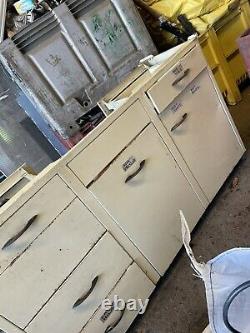 1950s vintage Tin unit to hold sink