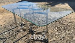 1970's Vintage Merrow Associates Dining Table Chrome & Glass FREE Delivery