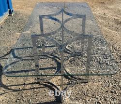 1970's Vintage Merrow Associates Dining Table Chrome & Glass FREE Delivery