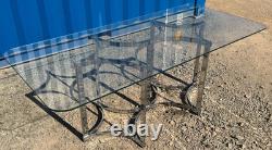 1970's Vintage Merrow Associates Dining Table Chrome & Glass FREE Delivery