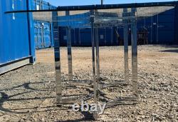 1970's Vintage Merrow Associates Dining Table Chrome & Glass FREE Delivery