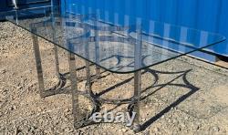 1970's Vintage Merrow Associates Dining Table Chrome & Glass FREE Delivery