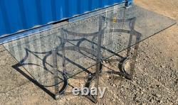 1970's Vintage Merrow Associates Dining Table Chrome & Glass FREE Delivery
