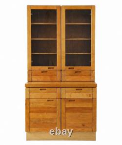 1970s Danish Vantinge Mobelindustri Oak Display Cabinet Vintage Glass-Fronted