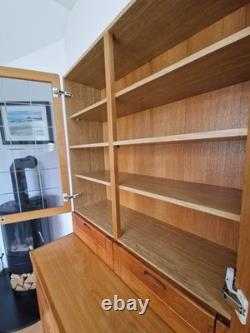 1970s Danish Vantinge Mobelindustri Oak Display Cabinet Vintage Glass-Fronted