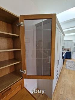 1970s Danish Vantinge Mobelindustri Oak Display Cabinet Vintage Glass-Fronted