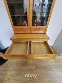 1970s Danish Vantinge Mobelindustri Oak Display Cabinet Vintage Glass-Fronted