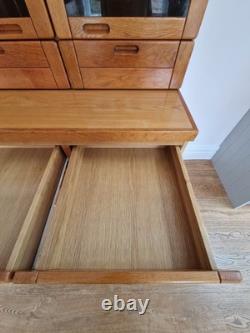 1970s Danish Vantinge Mobelindustri Oak Display Cabinet Vintage Glass-Fronted