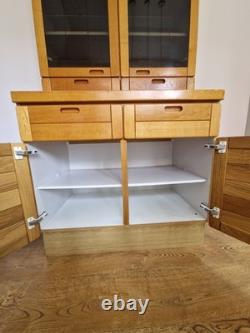 1970s Danish Vantinge Mobelindustri Oak Display Cabinet Vintage Glass-Fronted