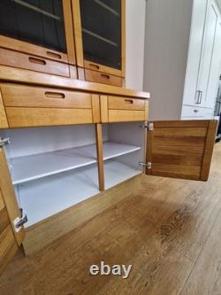 1970s Danish Vantinge Mobelindustri Oak Display Cabinet Vintage Glass-Fronted