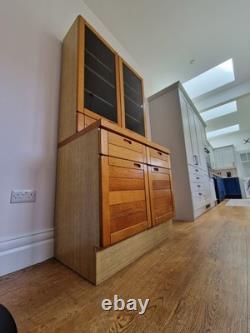 1970s Danish Vantinge Mobelindustri Oak Display Cabinet Vintage Glass-Fronted