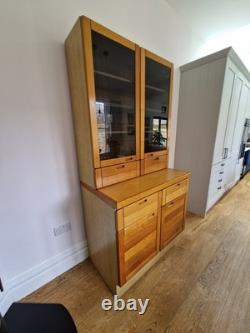 1970s Danish Vantinge Mobelindustri Oak Display Cabinet Vintage Glass-Fronted