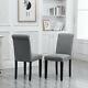 1/2/4/6 Dining Chairs Armchair High Back Linen/velvet Upholstered Wood Legs Home