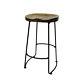 1/2/4x Vintage Industrial Bar Stools Chair Retro Kitchen Counter Wooden Seat Pub