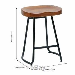 1/2/4x Vintage Industrial Bar Stools High Chair Kitchen Counter Wooden Seat NEW