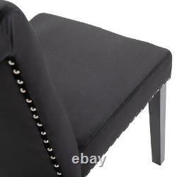 1/2 Pcs Velvet Dining Chair with Knocker/Ring Back Dining Room Kitchen Chairs