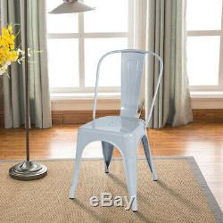 1-4x Tolix Style Metal Chair Dining Chair Classic Chair For Bistro Kitchen Cafe