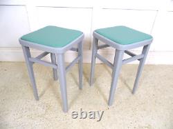 1 pair Vintage Retro 1950s 1960s Centa Kitchen Formica tables restored Stools A