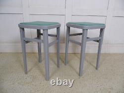 1 pair Vintage Retro 1950s 1960s Centa Kitchen Formica tables restored Stools A