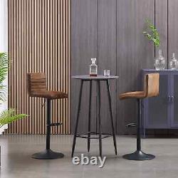 1x2x Faux Matte Suede Leather Bar Stools Breakfast Chairs Barstools Adjustable