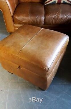 2017. Chesterfield Vintage 3 Seater Leather Club Corner suite courier available