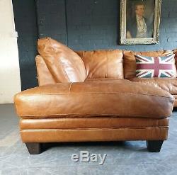 2021. Chesterfield Vintage Light tan 3 Seater Leather Club Corner suite courier