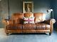 2026. Chesterfield Leather Vintage & Distressed 3 Seater Sofa Tan Brown Courier