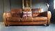 2078. Chesterfield Leather Vintage & Distressed 3 Seater Sofa Brown Courier Av